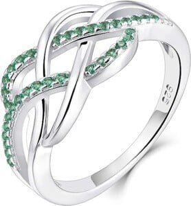 yl celtic knot emarald ring