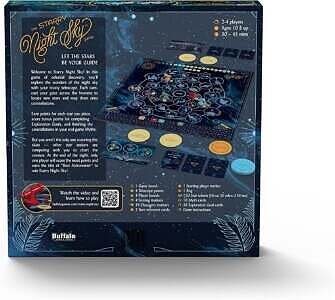 Buffalo Games - Starry Night Sky Game - Exploration Mission Based competative Sky Mapping Game - Goal Track Oriented Point System - Elegant Constellation Rich Board Layout with Unique Movement Rules