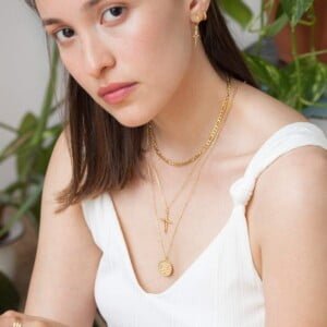 Fremttly Zodiac Coin Embossed Choker Necklace Disc 12 Constellation Astrology Horoscope 14K Gold Plated Round Pendant Personalized Necklace Gift for Women  Men