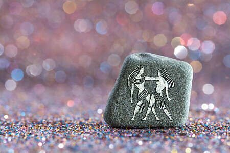 gemini female twins on rock