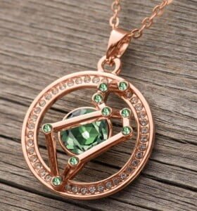 Leafael Superstar Zodiac Constellation Pendant Necklace Made with Premium Crystal Horoscope Jewelry, Gold or Rose Gold Plated, 18+ 2