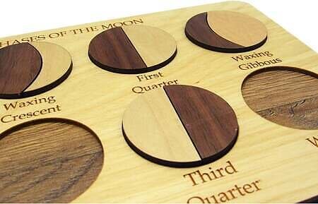 Moon Phases Puzzle - Montessori and Educational Toy for Learning The Lunar Cycle