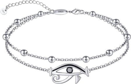 CHIC ARTSY Dainty Anklets S925 eye of horus silver